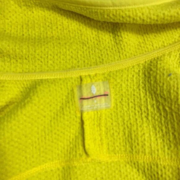 Free People Jacket WMNS S Yellow‎ Movement Ziggy Zip up Fleece in Sundance - Picture 4 of 12